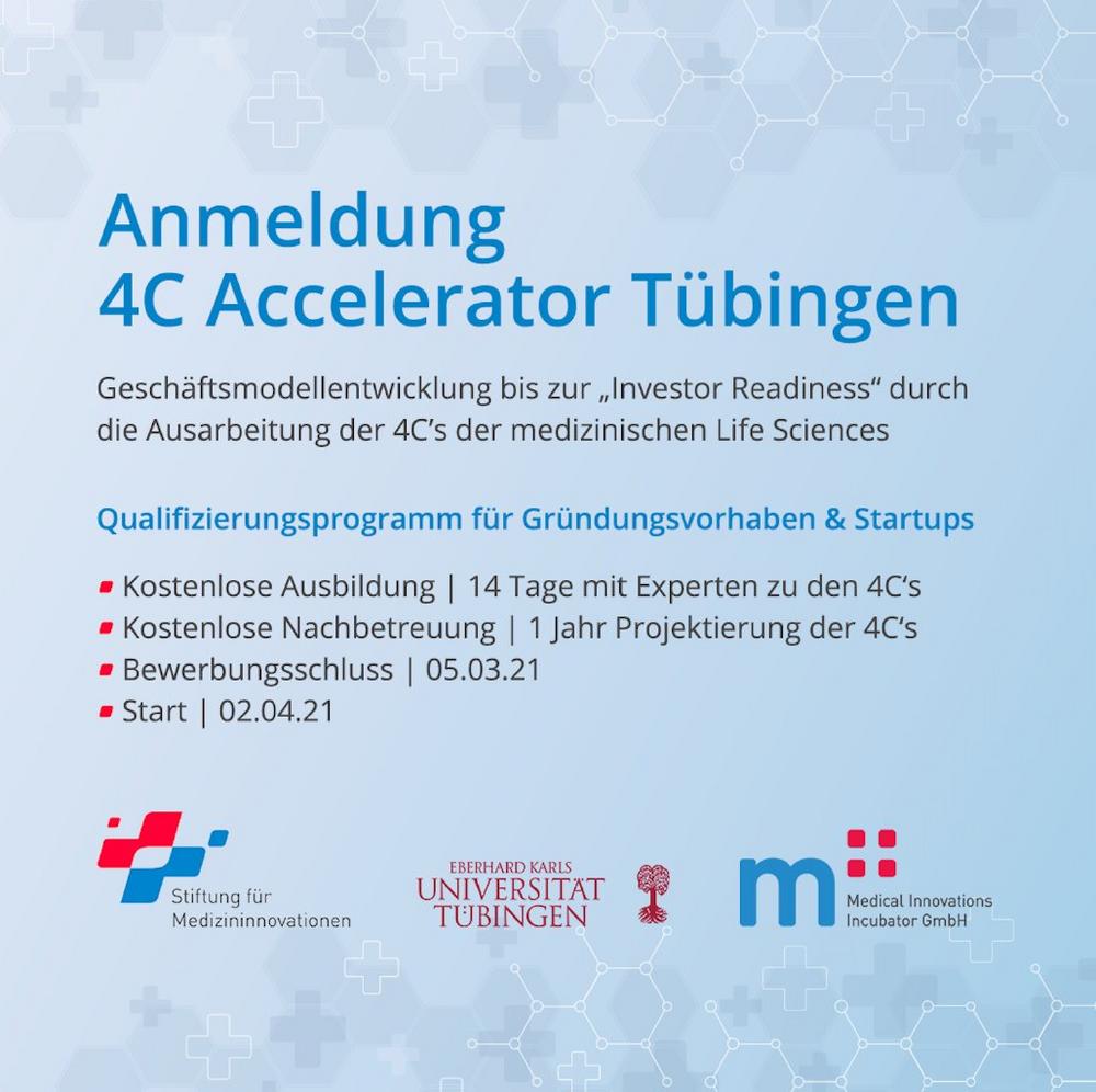 Startup training program “4C Accelerator Tübingen” (Webinar | Online)