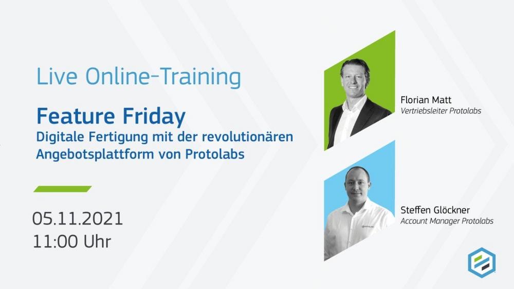 Feature Friday – digitale Fertigung mit Protolabs‘ revolutionärer Angebotsplattform (Workshop | Online)
