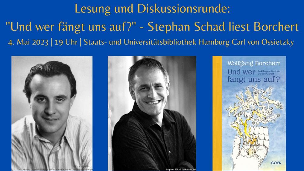 Lesung und Diskussionsrunde: „Und wer fängt uns auf?“ – Stephan Schad liest Borchert (Unterhaltung / Freizeit | Hamburg)