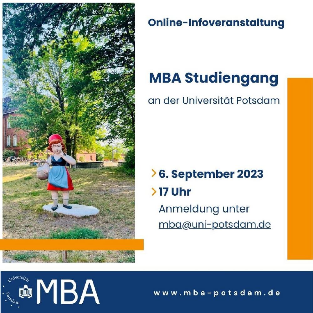 Online-Infoveranstaltung zum Master of Business Administration (MBA) an der Universität Potsdam (Webinar | Online)