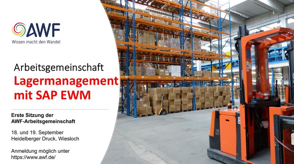 Lagermanagement mit SAP® – AWF Arbeitsgemeinschaft – 1. Arbeitssitzung (Workshop | Wiesloch)