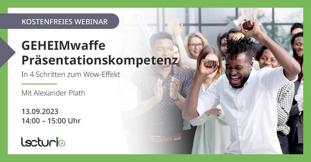 GEHEIMwaffe Präsentationskompetenz – in 4 Schritten zum Wow-Effekt (Webinar | Online)
