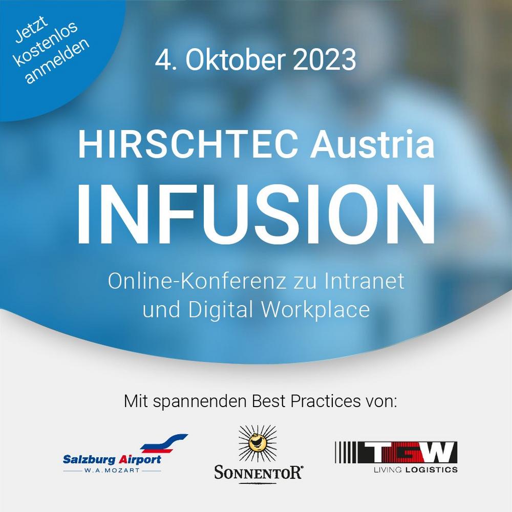 HIRSCHTEC Austria INFUSION – Online-Konferenz (Konferenz | Online)