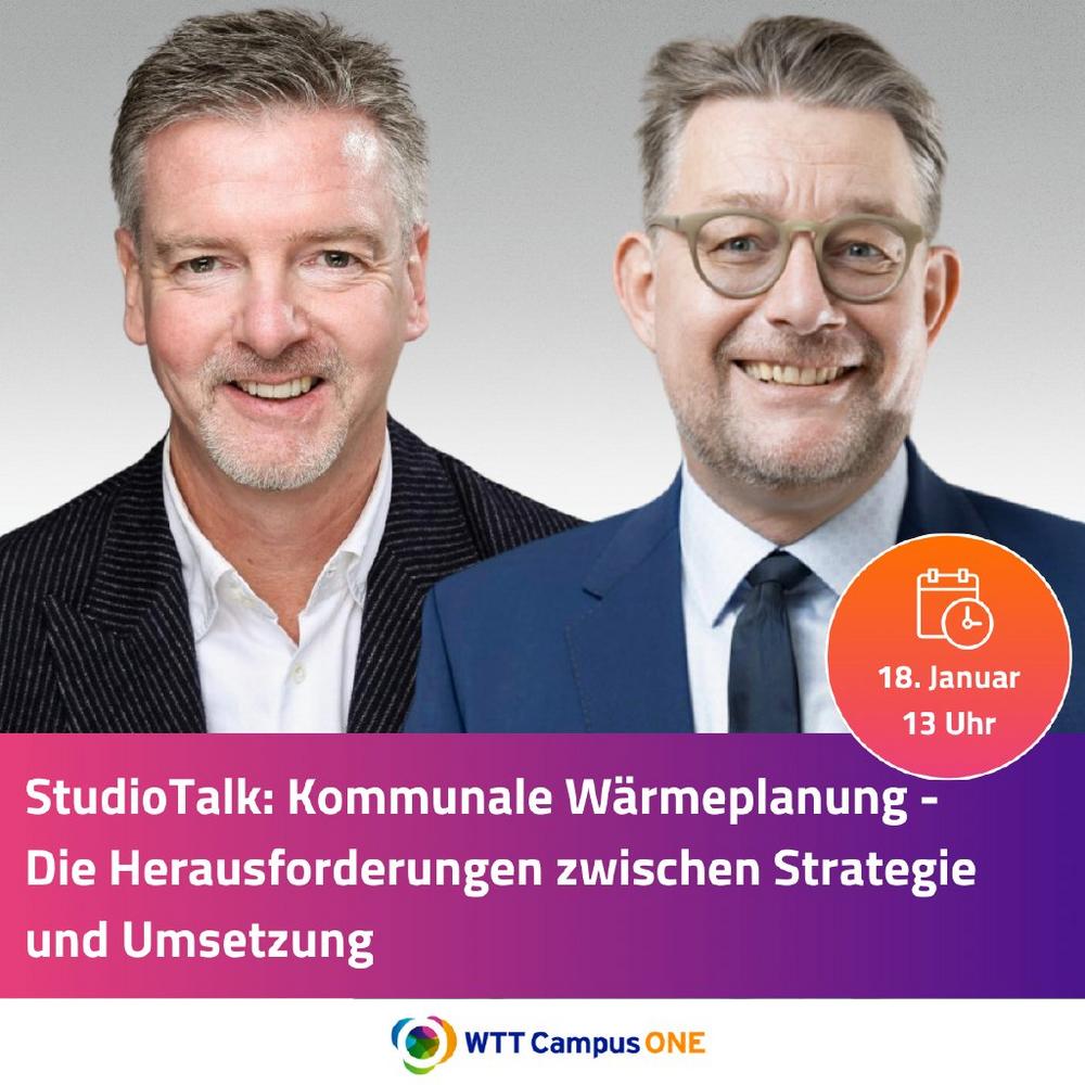 StudioTalk: Kommunale Wärmeplanung – Die Herausforderungen zwischen Strategie und Umsetzung (Webinar | Online)