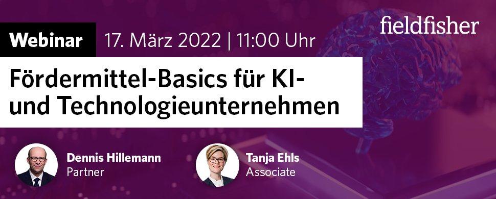 Fördermittel-Basics für KI- und Technologieunternehmen (Webinar | Online)