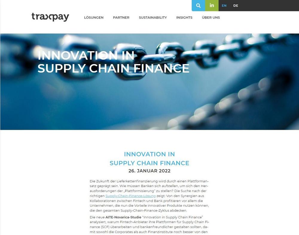 Digital-Talk: Innovation in Supply Chain Finance (Webinar | Online)