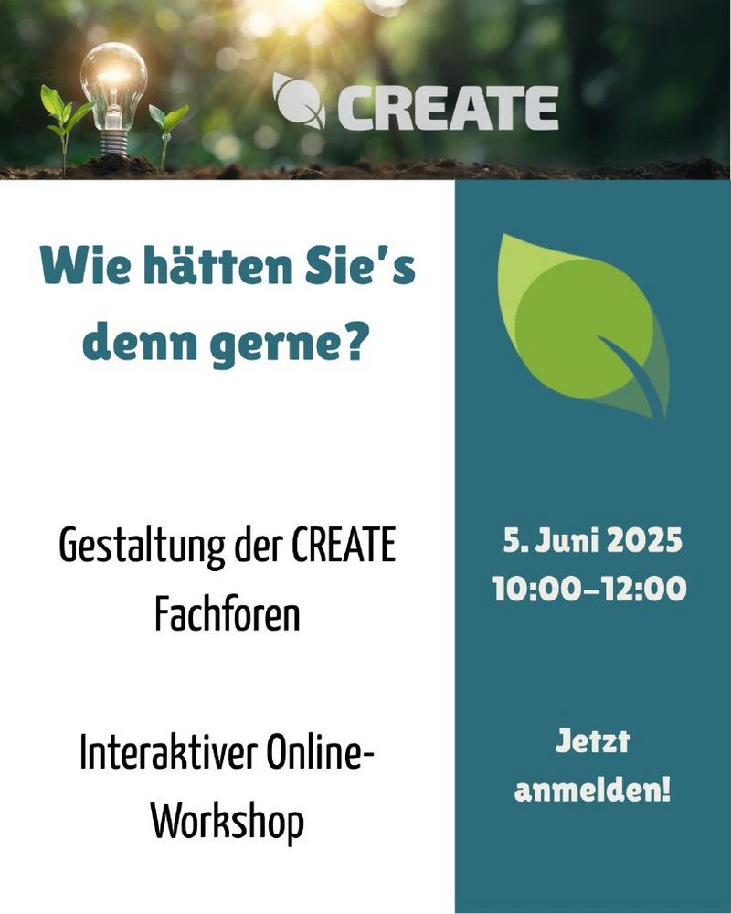 CREATE-Workshop: Fachforen gemeinsam gestalten (Workshop | Online)