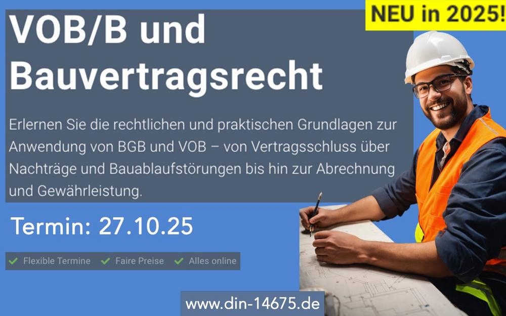 VOB/B und Bauvertragsrecht (Schulung | Online)