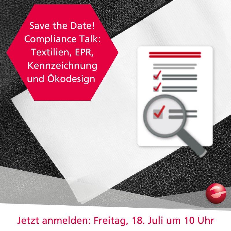 Compliance Talk im Juli: Textilien, EPR, Kennzeichnung und Ökodesign – wie ist der Stand? (Webinar | Online)