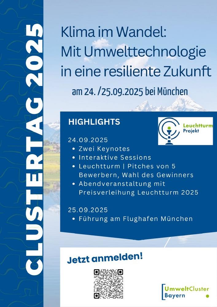 Clustertag 2025 | Klima im Wandel – Mit Umwelttechnologie in eine resiliente Zukunft (Workshop | Oberding)