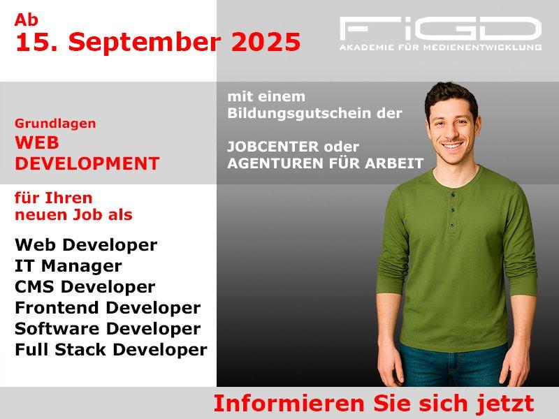 Web Development (Internetprogrammierung) – Online-Weiterbildung ab 15. September 2025 (Schulung | Online)