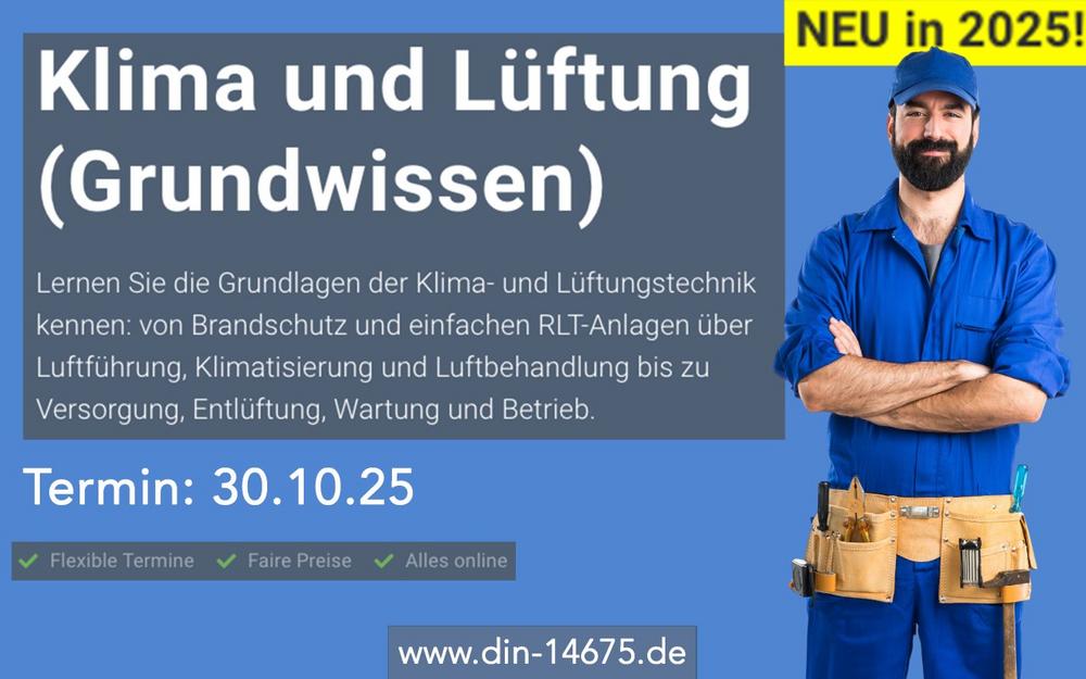 Klima und Lüftung (Grundwissen) (Schulung | Online)