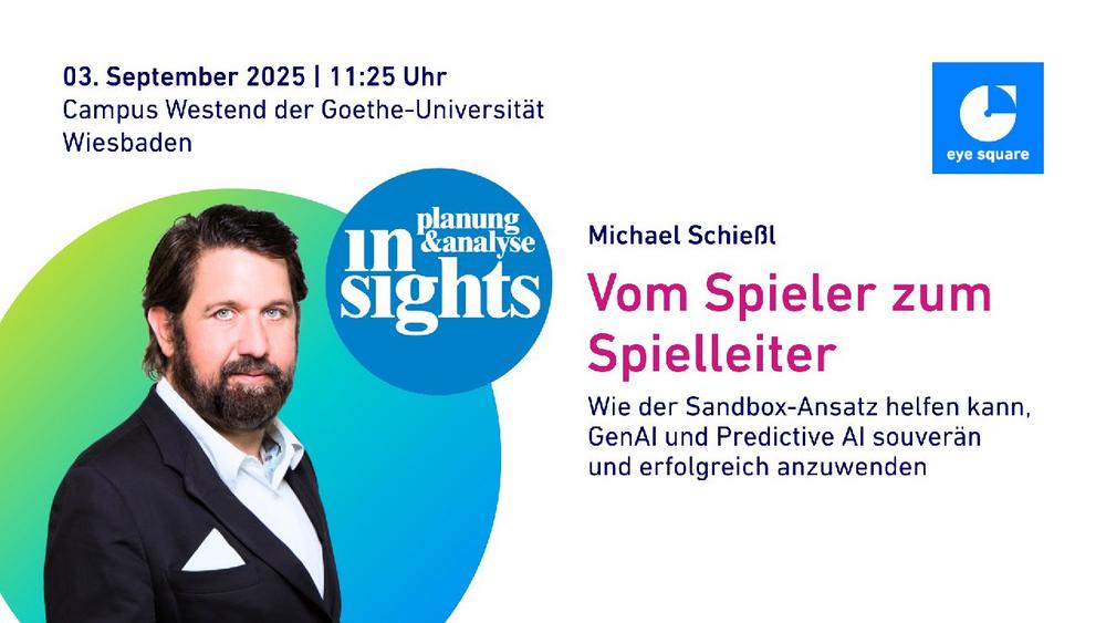 Vom Spieler zum Spielleiter-Mit der Sandbox GenAI und Predictive AI souverän meistern (Kongress | Frankfurt am Main)