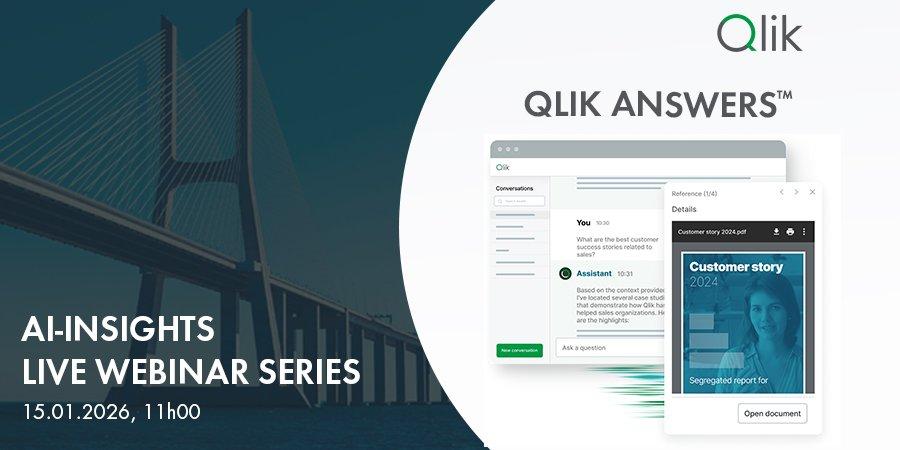 Live-Webinar: KI Insights Webinarreihe – Qlik Answers (Webinar | Online)