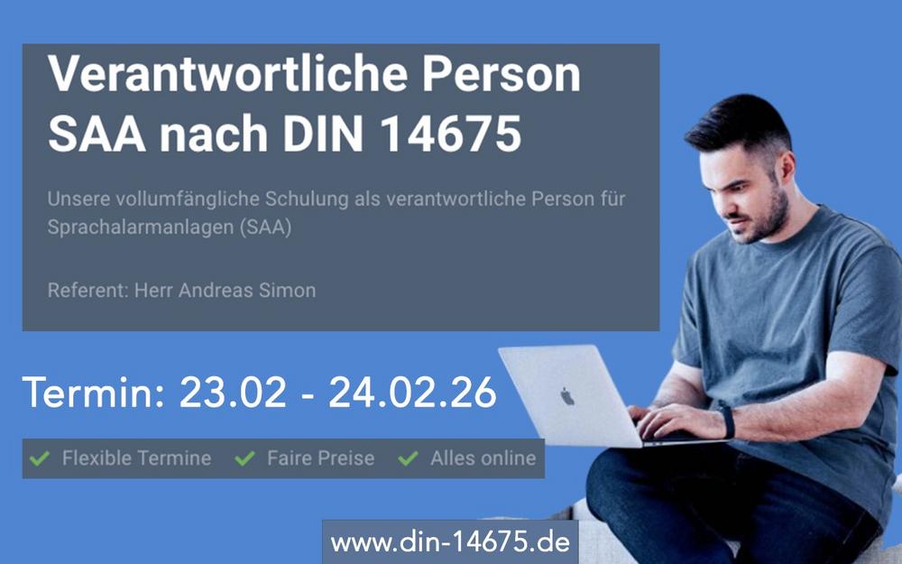Verantwortliche Person SAA nach DIN 14675 (Schulung | Online)