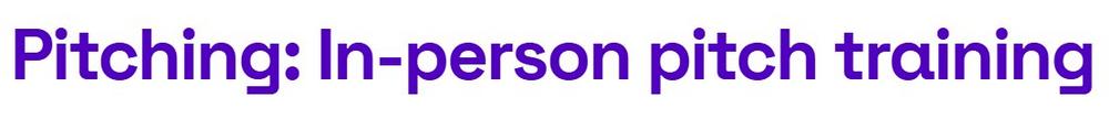 Pitching: In-person pitch training (Workshop | Hamburg)