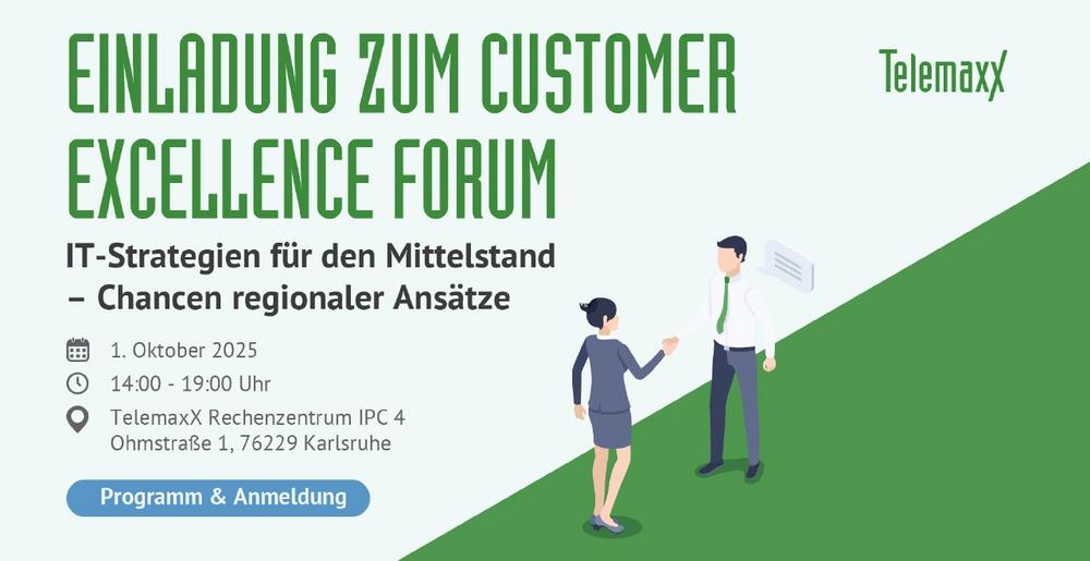 Customer Excellence Forum bei TelemaxX: Neue Impulse für IT-Outsourcing im Mittelstand (Sonstiges | Karlsruhe)