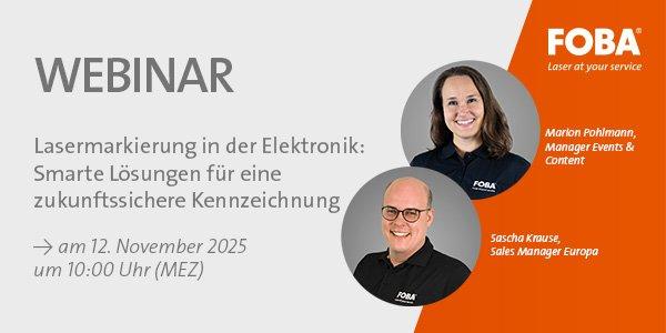 Lasermarkierung in der Elektronik: Smarte Lösungen für eine zukunftssichere Kennzeichnung (Webinar | Online)