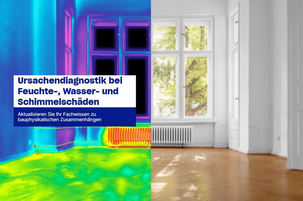 Ursachendiagnostik bei Feuchte-, Wasser- und Schimmelschäden (Seminar | Online)