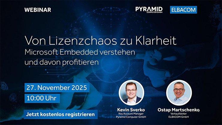 Webinar: Microsoft Embedded verstehen & profitieren (Webinar | Online)