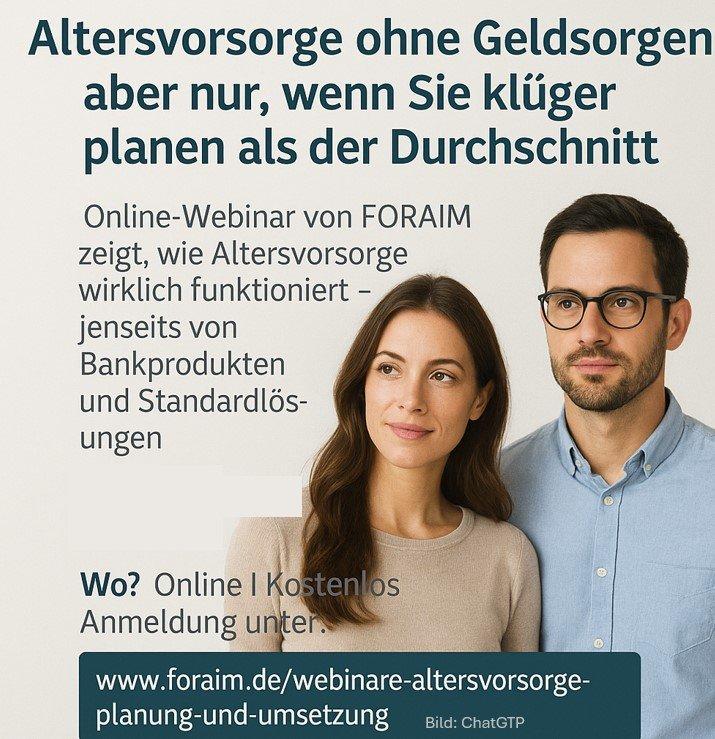 Altersvorsorge ohne Geldsorgen – Das notwendige Wissen dazu (Webinar | Online)