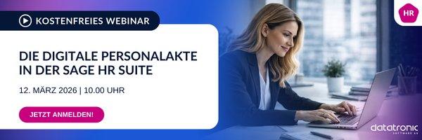 Die Digitale Personalakte in der Sage HR Suite (Webinar | Online)