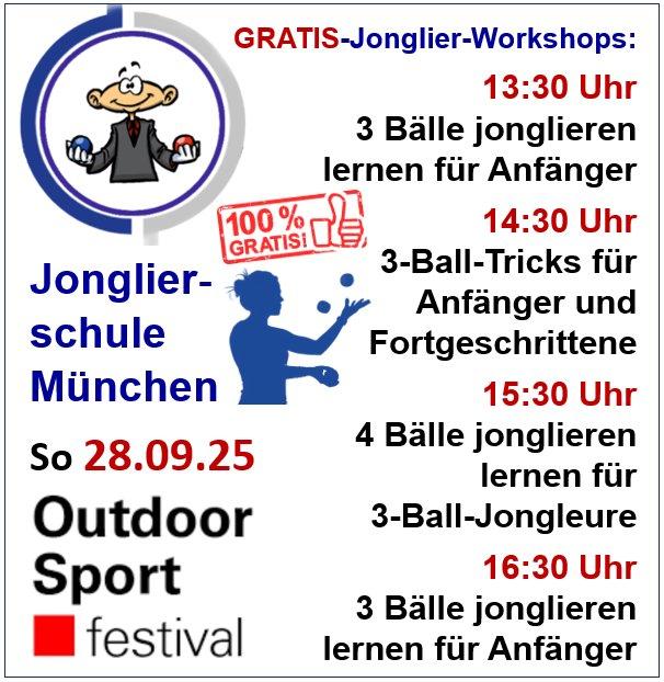 3 Bälle Jonglieren lernen für Anfänger (Workshop | München)