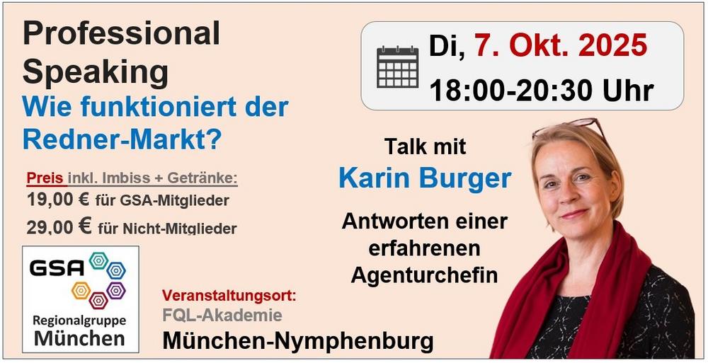 Professional Speaking – Wie funktioniert der Redner-Markt? (Workshop | München)