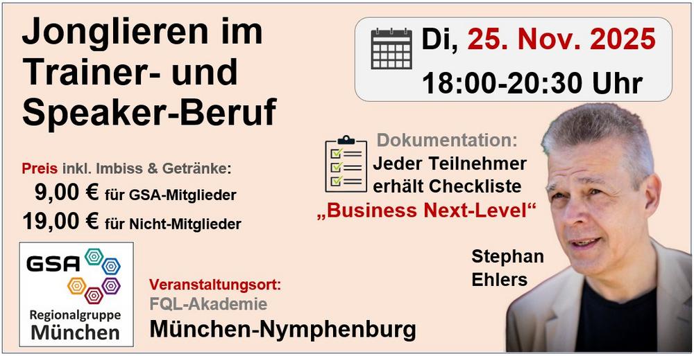 Jonglieren im Trainer- und Speaker-Beruf (Workshop | München)