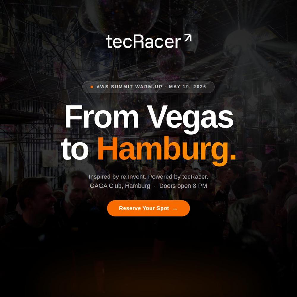 tecRacer AWS Summit Warm-Up Party (Networking | Hamburg)