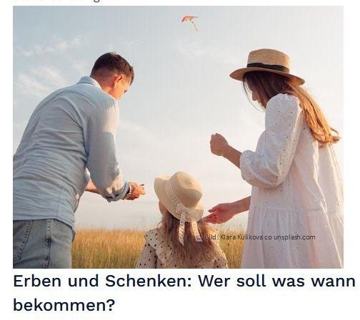 Erben und Schenken: Das sollte jeder wissen, der Vermögen weitergeben möchte (Webinar | Online)