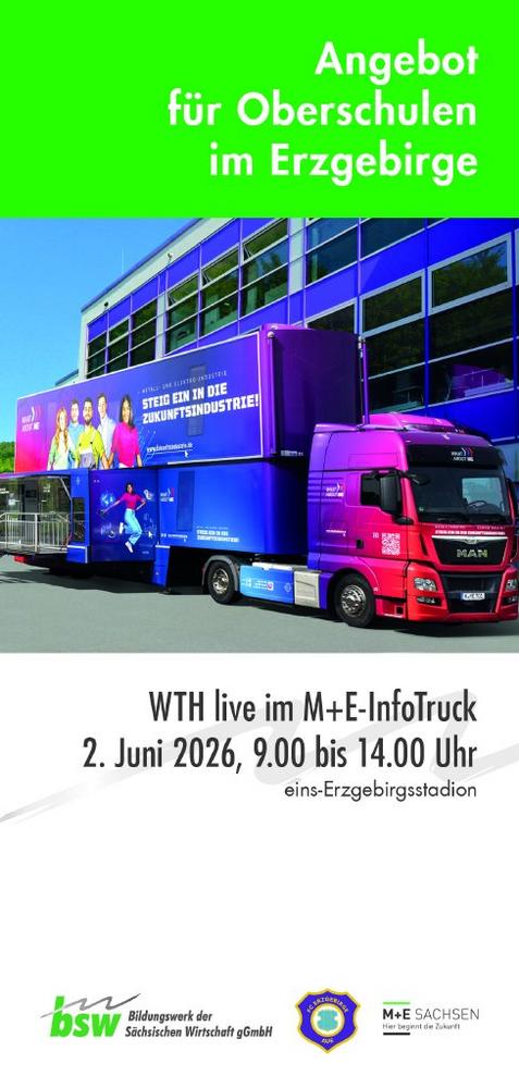 M + E-Infotruck beim FCE Aue – Technik zum Erleben (Workshop | Aue-Bad Schlema)
