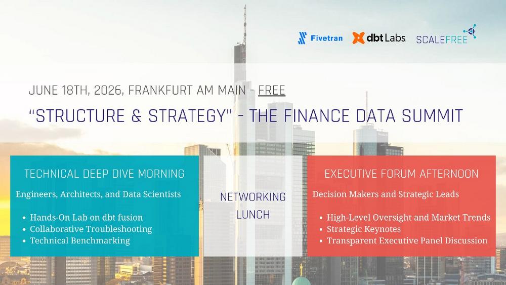 “Structure & Strategy” – The Finance Data Summit (Workshop | Frankfurt am Main)