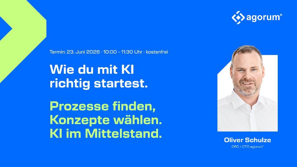 KI im Mittelstand Teil 2: Wie du mit KI richtig startest – Prozesse finden, Konzepte wählen (Webinar | Online)