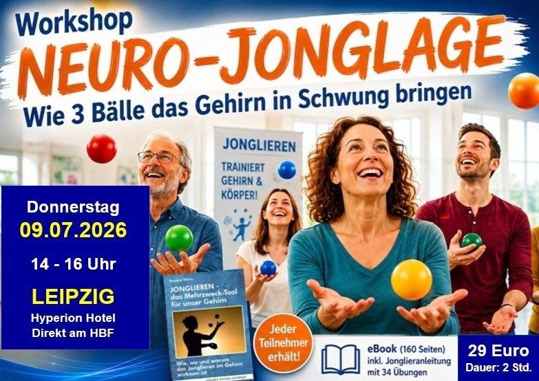 Neuro-Jonglage: 3 Bälle jonglieren und viel über das gehirn lernen (Workshop | Leipzig)