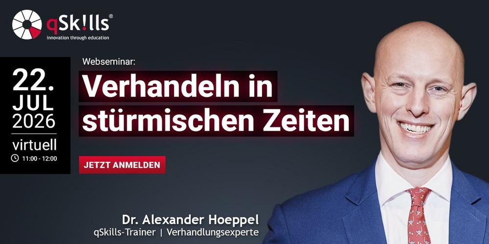 Verhandeln in stürmischen Zeiten: Warum Verhandeln gerade jetzt zur Kernkompetenz in der IT wird (Webinar | Online)