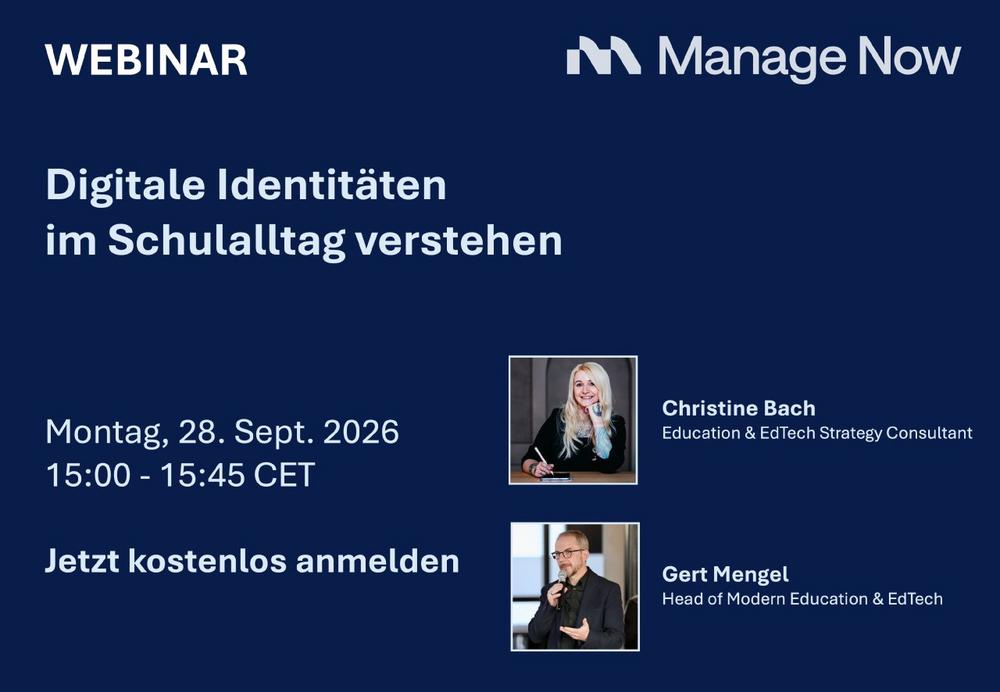 MANAGE NOW – Digitale Identitäten im Schulalltag – WEBINAR (Webinar | Online)