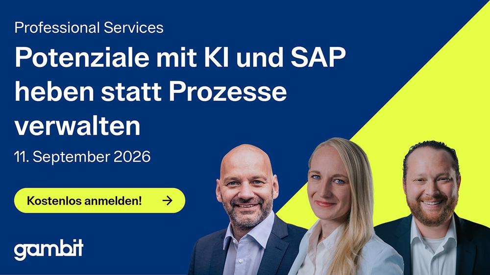 Professional Services: Potenziale mit KI und SAP heben statt Prozesse verwalten (Webinar | Online)