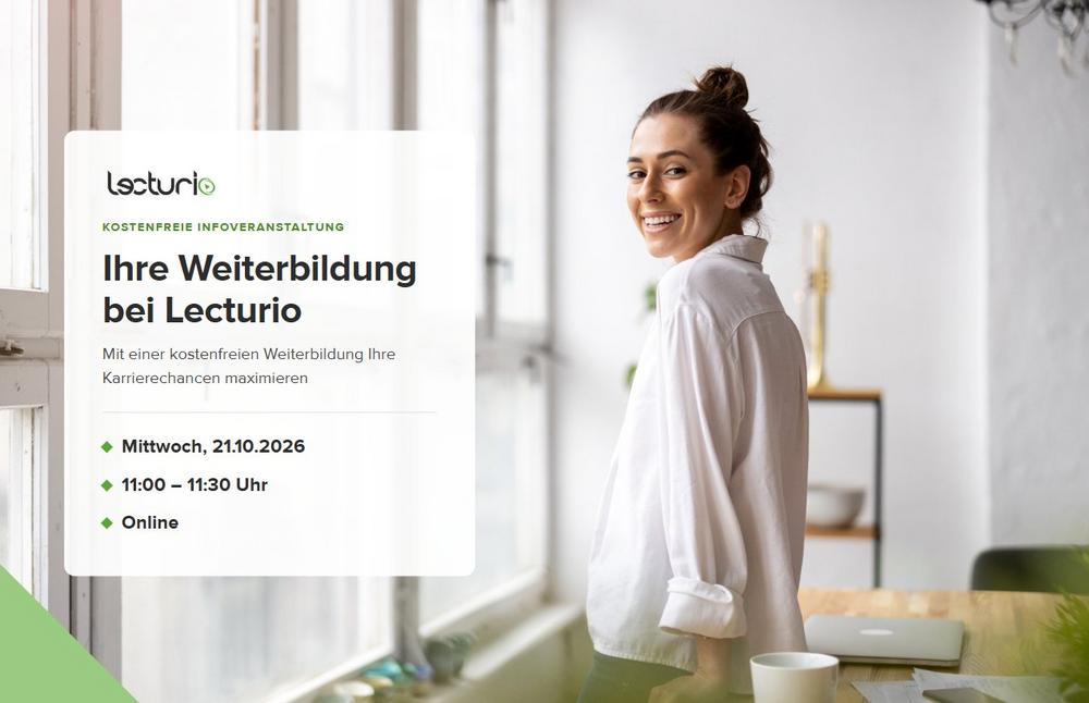 Kostenfreie Infoveranstaltung: Weiterbildung mit Bildungsgutschein bei Lecturio (Webinar | Online)