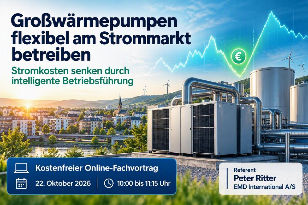 Großwärmepumpen flexibel am Strommarkt betreiben (Vortrag | Online)